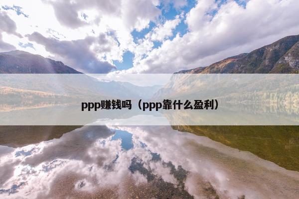 ppp赚钱吗（ppp靠什么盈利）