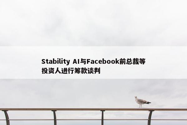 Stability AI与Facebook前总裁等投资人进行筹款谈判